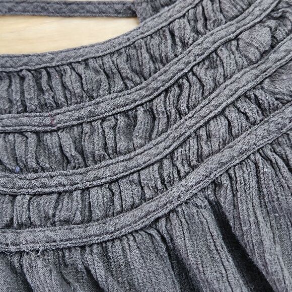 🍑Free People Gray Boho Top XSmall - Picture 6 of 11